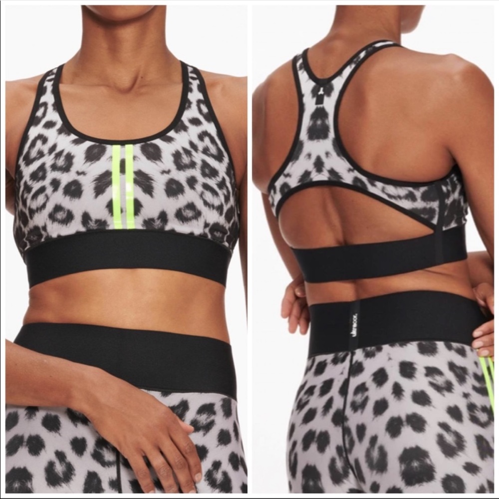 Ultracor leopard and neon stripe bra and leggings XS